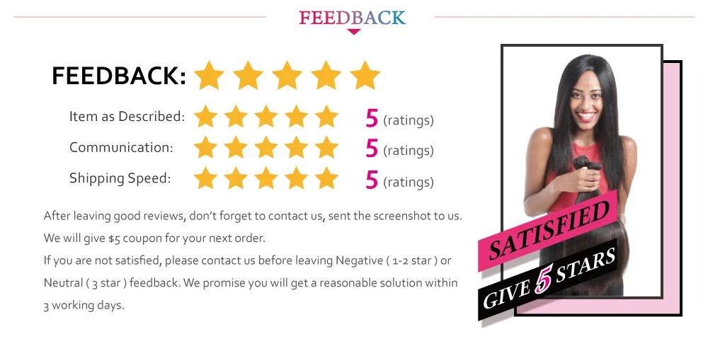 5 Stars feedback 
