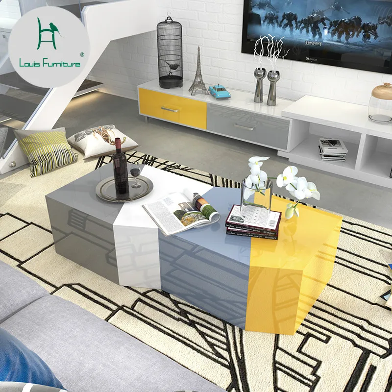 

Louis Fashion Sofa Tables Modern Minimalist Small Apartment Square Magic Cube Multifunctional Baking Tea Economical Creative
