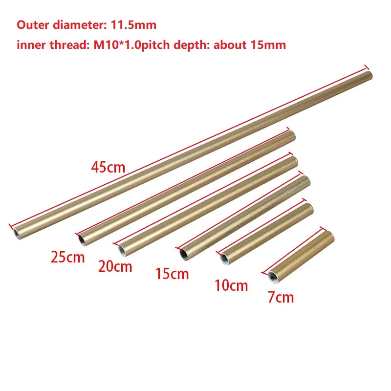 Золото/Черный OD11.5mm M10 conecting полые трубки аксессуары для освещения оба конца имеет M10 внутренняя резьба