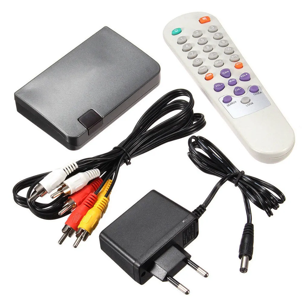 Главная полезная RF к AV аналоговый ТВ приемник конвертер модулятор Мощность адаптер USB с видео кабель США/ЕС Plug
