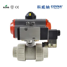 HK57 1 1/2 дюйма Penumatic ХПВХ шаровой клапан с одной actiong