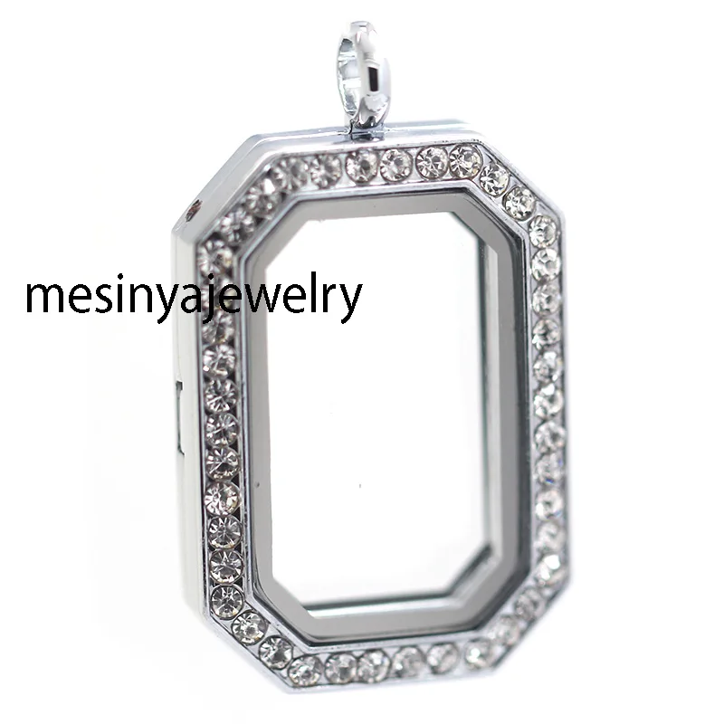 

10pcs Octagon czech crystal strong magnetic authentic glass locket for floating charms love note keepsake xmas gift