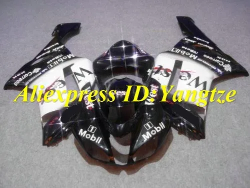 

Motorcycle Fairing kit for KAWASAKI Ninja ZX6R 07 08 ZX6R 636 2007 2008 WEST white gloss black ABS Fairings set +7 gifts SC104