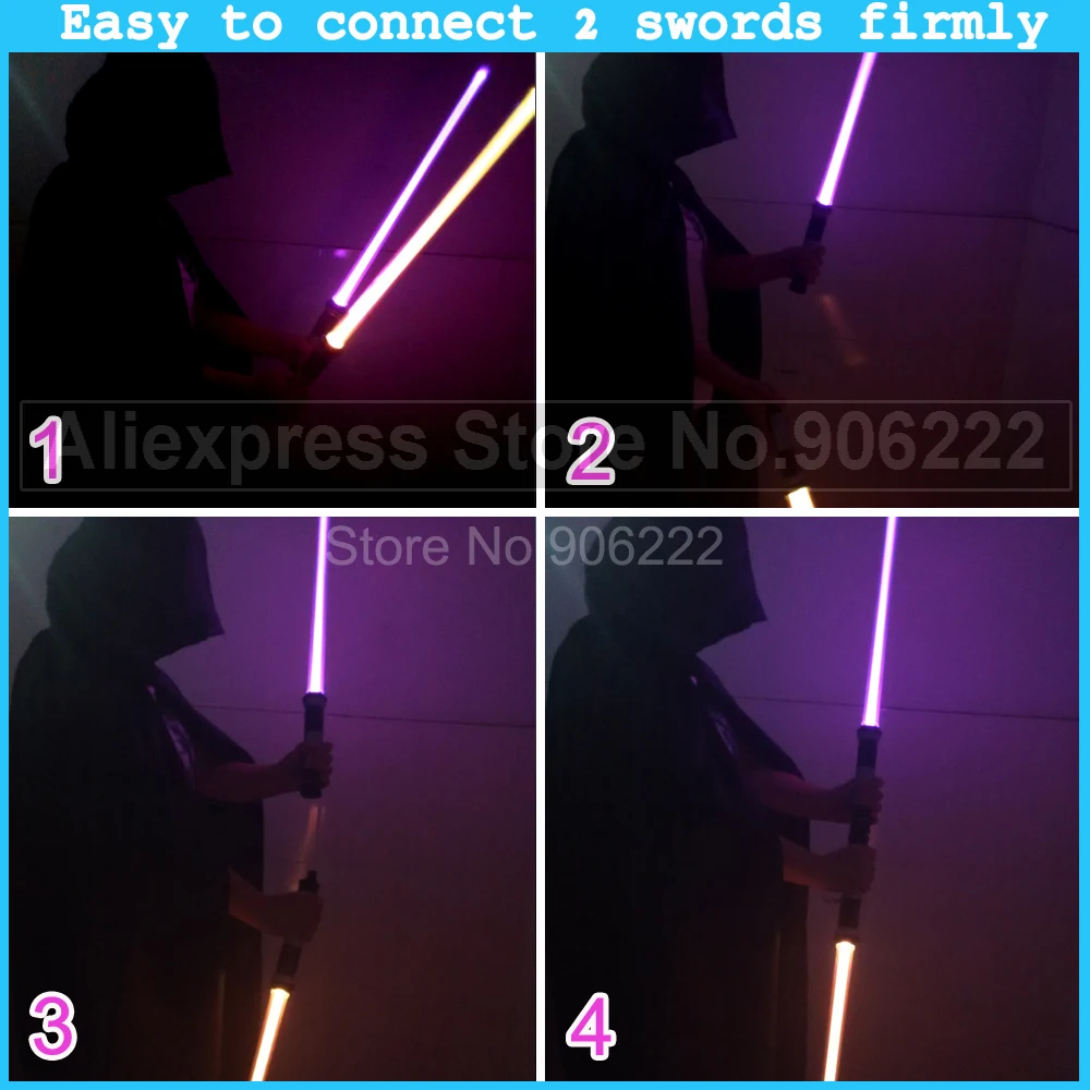 2 шт. Звездные войны световой меч star wars lightsaber Косплэй реквизит Дети двойной Свет сабля лазерный игрушка меч для Обувь для мальчиков рождественские подарки