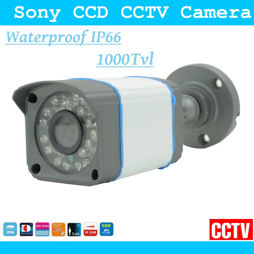 

Day Night Vision CCTV Infrared Home Security Camera Color CCD Outdoor WaterProof 1000TVL 6mm Default Lens Wide View Angle