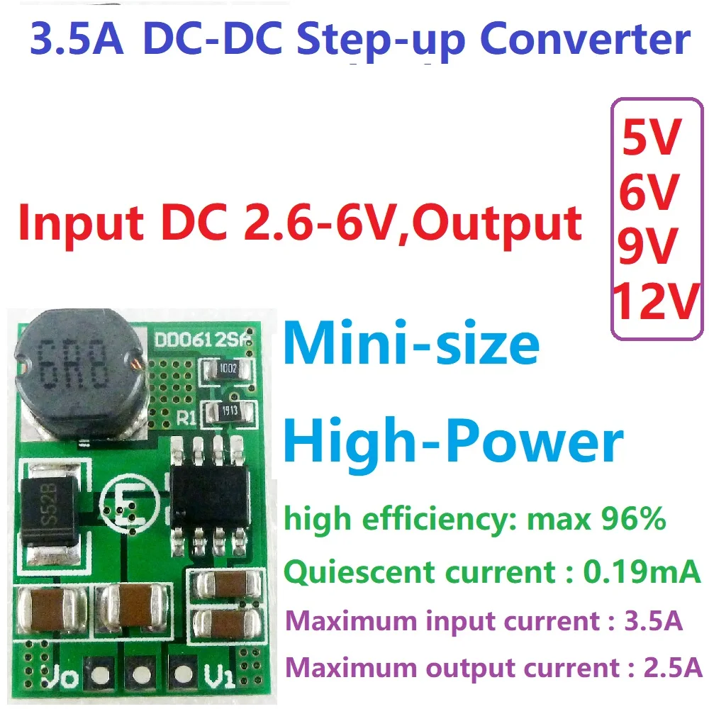 DC-DC 3V 3.3V 3.7V 4.2V to 5V 500mA Step Up Boost Power Supply Module Mobile PSU