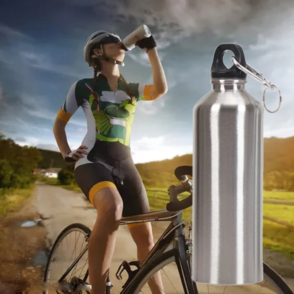 Бутылка для воды, Спортивная бутылка, баночки для велосипеда, 750 мл, нержавеющая сталь, с широким горлышком, для питья на открытом воздухе, для путешествий, спортивный чайник