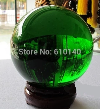 

Asian Rare Natural Quartz Green Magic Crystal Healing Ball Sphere 100mm+Stand Q3