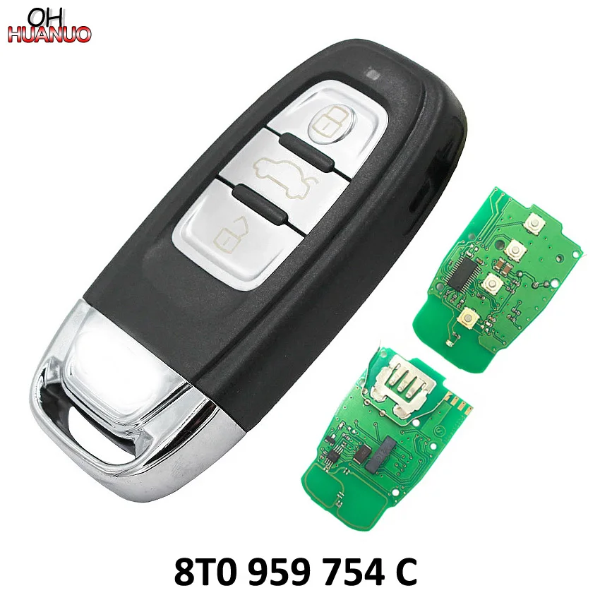 Smart Remote Key Keyless Entry 3 Button 315MHz/433MHZ/868MHZ 8T0 959
