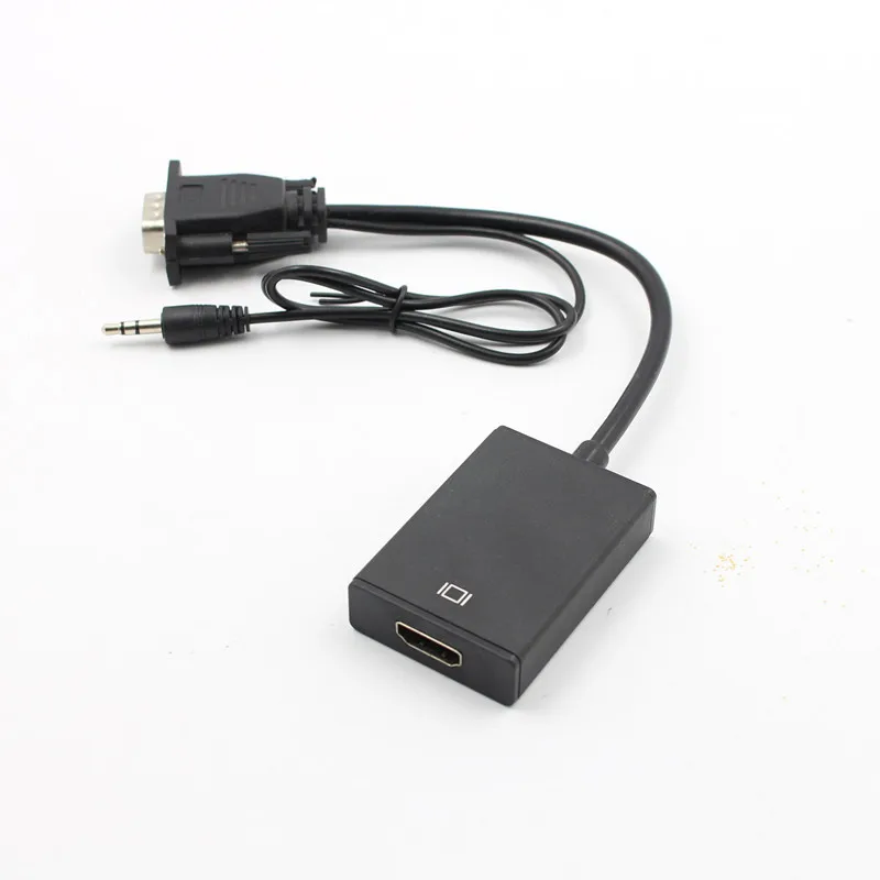  Nuovo VGA Maschio a HDMI Femmina Dell'adattatore del Convertitore con Uscita Audio Cavo 1080P HD VG