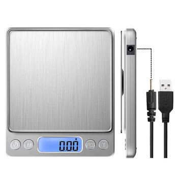 

NEW USB Powered Precision 2000g x 0.1g Mini LCD Digital Scale Electronic Weighing balance Stainless Steel Kitchen Scale