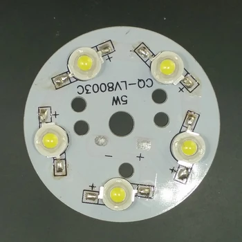 

2 Pieces 5W High Power LED Ligh Board with Aluminium Base Plate LED Light Source for Plant Grow Light Bulb Spotlight Downlight
