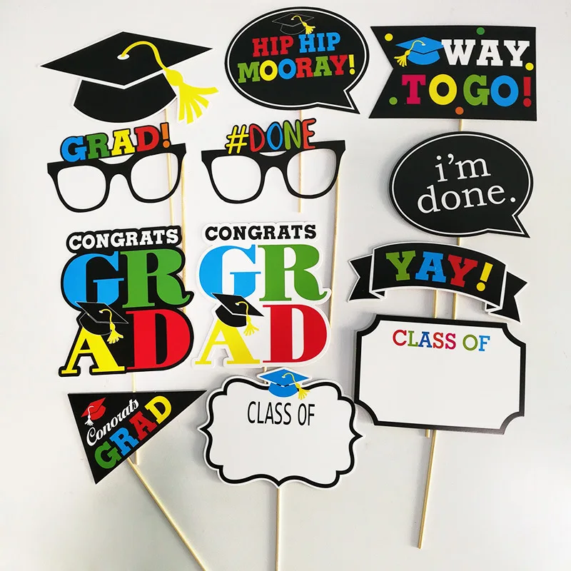 Class of 2019 I Graduate Graduation Photo Booth Props DIY Kits