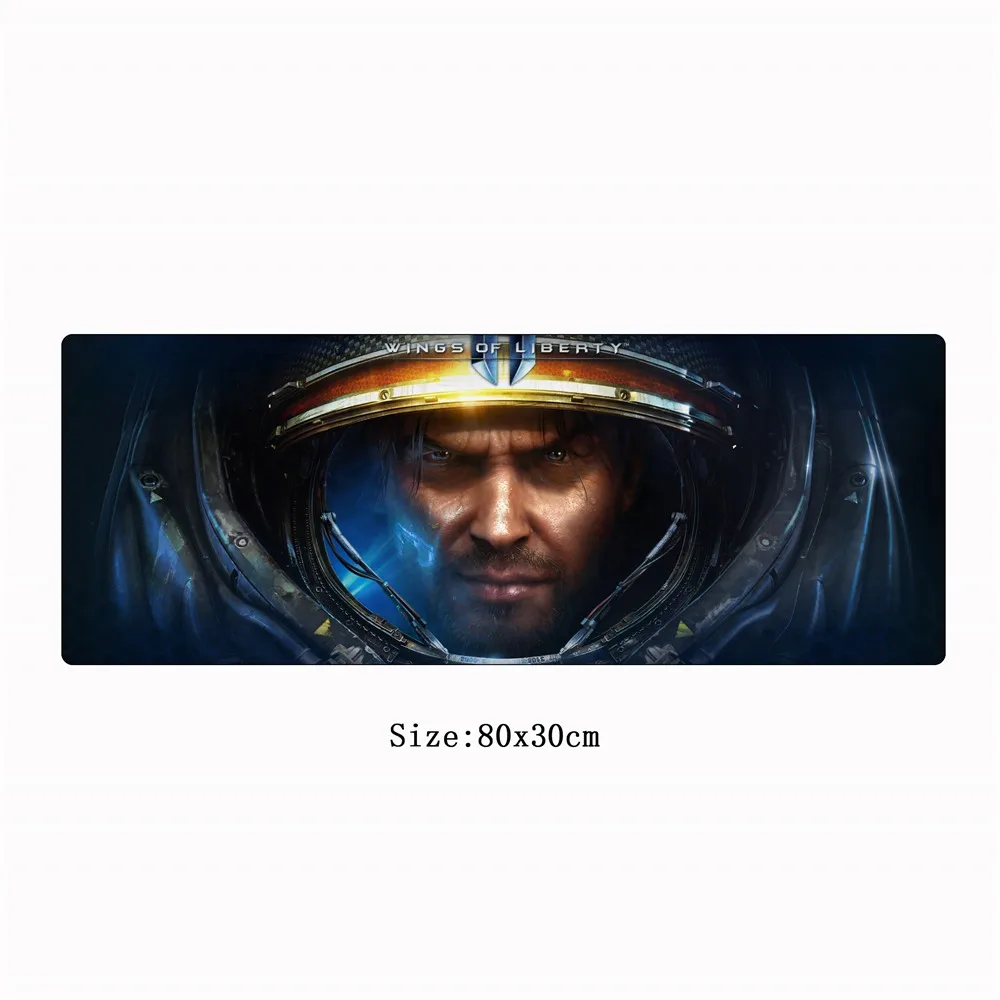 80x30 см большой StarCraft 2 коврик для мыши игровой коврик для мыши геймер большой Grande XL фиксирующий край коврик для мыши для игры в аниме