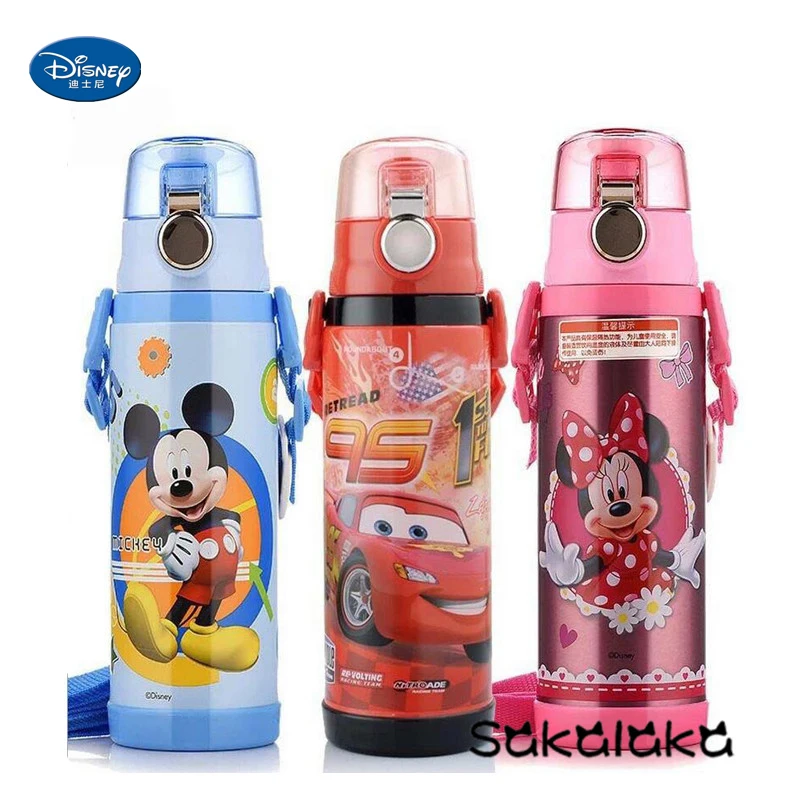 

Disney Cars Mickey Minnie kids vacuum bottle stainless steel 450ml with rope