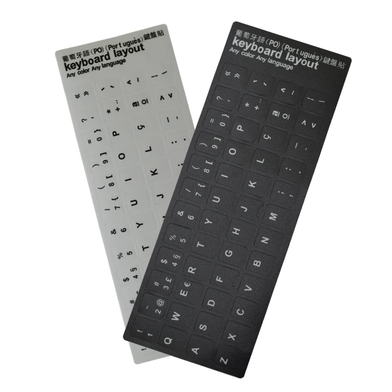 

High Quality! Portuguese keypad label sticker, Eco-environment Plastic Portuguese keyboard stickers for Laptop/computer
