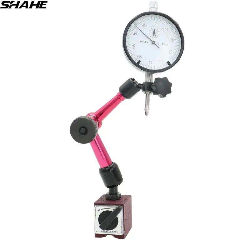 

shahe 1 Set flexible stand Magnetic Base Holder Stand universal holder WITH Dial Indicator 0-10 mm
