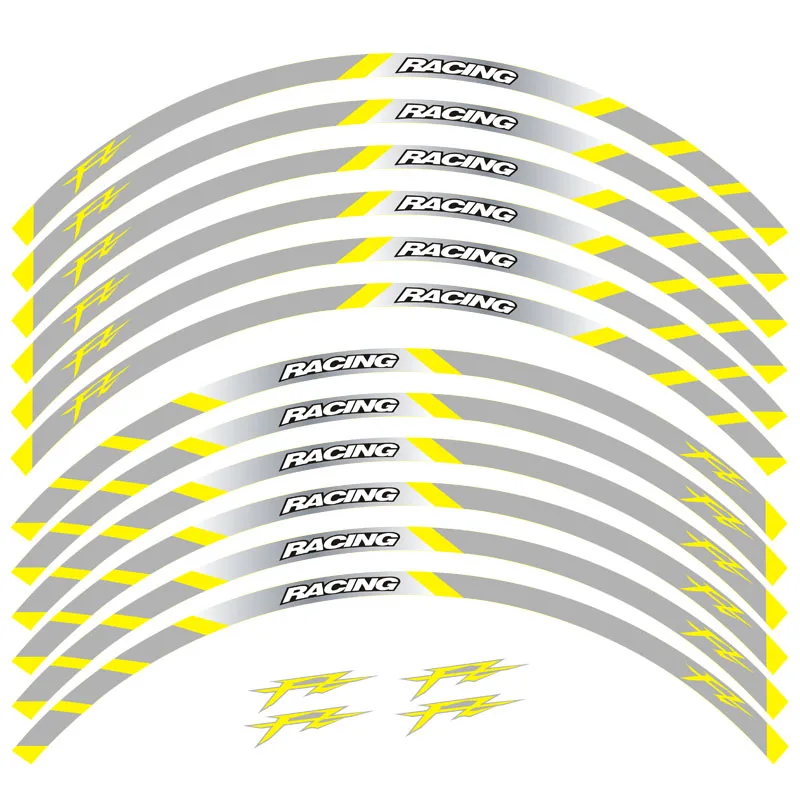 Высокое качество 12 шт. подходит мотоцикл наклейка для колес в полоску светоотражающий обод для Yamaha FZ1 FZ6 FZ-07 FZ8 FZ-09 FZ-10 FZS1000