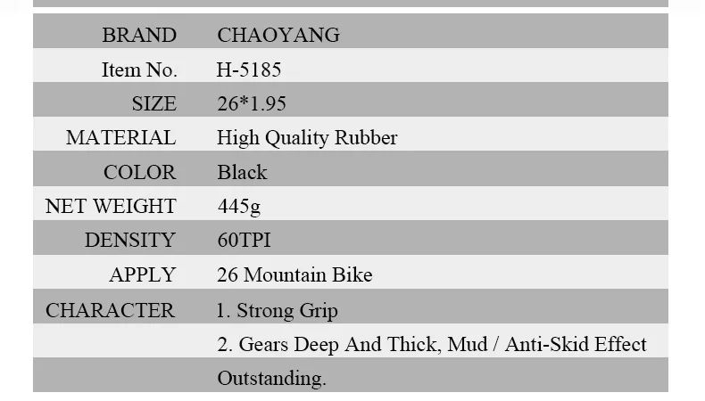 CHAOYANG 26*1,95 шина для горного велосипеда дикая Складная MTB велосипедная шина анти-прокол велосипедная шина 60TPI H-5185