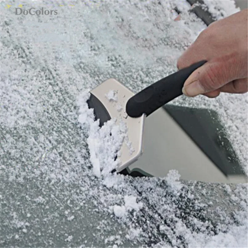 DoColors Newest Stainless Snow Shovel Scraper Winter useful Car Ice Scrapers stainless Ice Removal Cleaning Tool for Car Vehicle