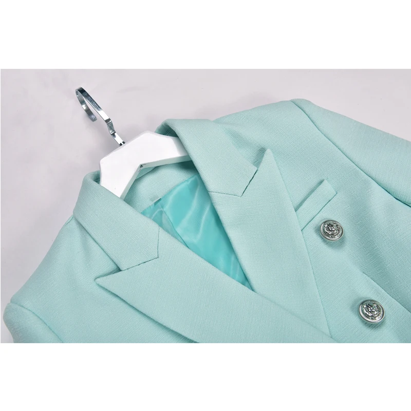 Newest Brand New Unique Designer European American Women Slim Quality Double Breasted Runway Blazer Plus Size Blazers