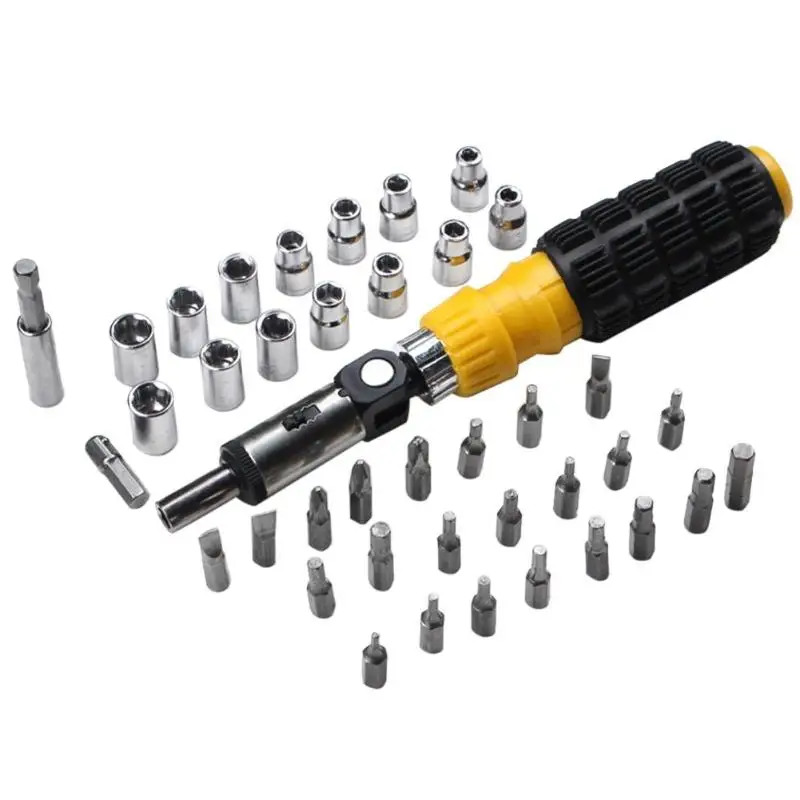 41pcs Screwdriver Sleeve Head Socket Set Ratchet Wrench Hardware