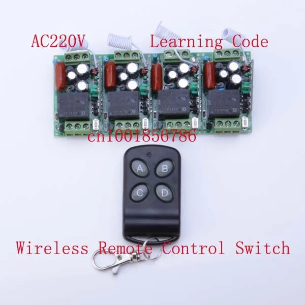 

HOT Sale RF 4 Receivers(Mini size)+1Transmitter 220V 4CH Wireless Remote Control Power Switch SystemFor LED Light Lamp
