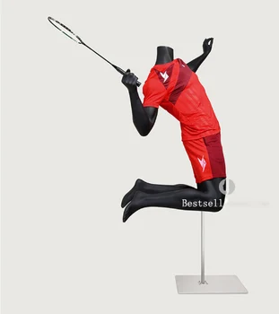 

Sports Model Props Men's Body Playing Black Headless Dummy Model Badminton Mannequin