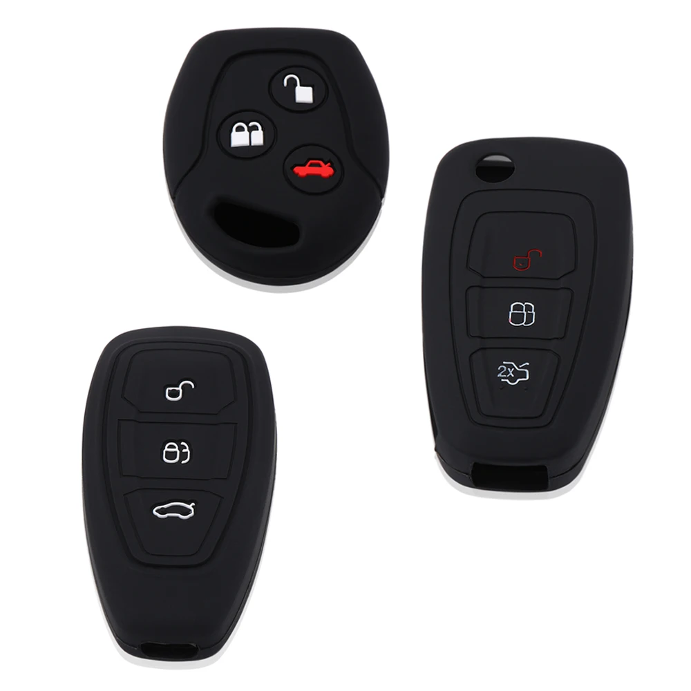 

Silicone car key cover key protector key chain Case for Ford Focus 2 Focus 3 Kuga Ecosport Fiesta Mondeo EDGE/C-MAX/S-MAX/B-MAX