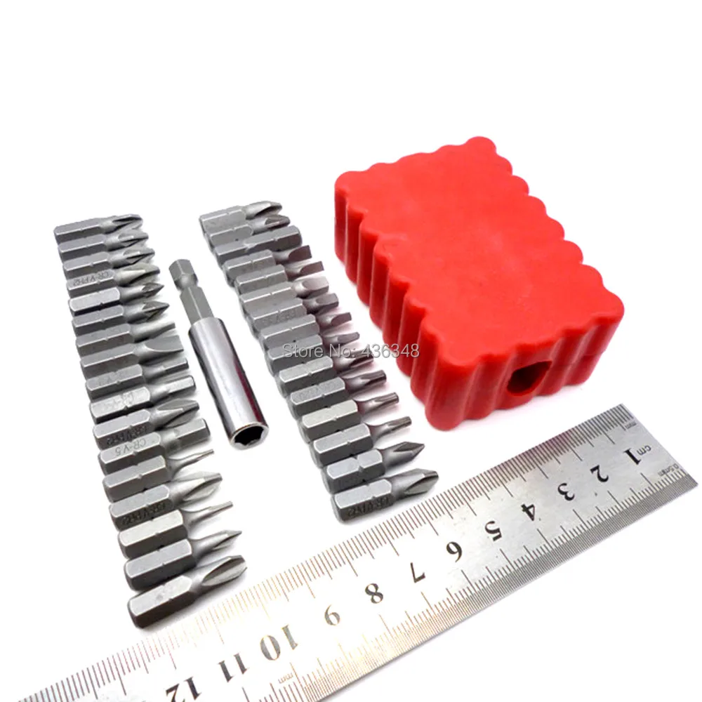 33pcs Magnetic Bit Set Screwdriver Holder Torx Hex Star Security Insert Bits Set