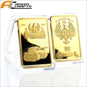 

Stalingrad Reichs Tank 999 Gold Bullion Ingot Bar
