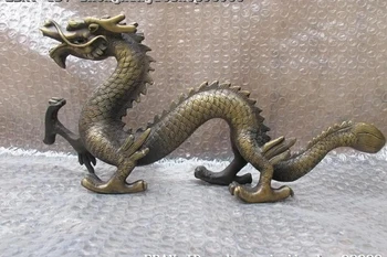 

Chinese Folk classical Bronze Copper Royal Auspicious Fly Dragon Statue