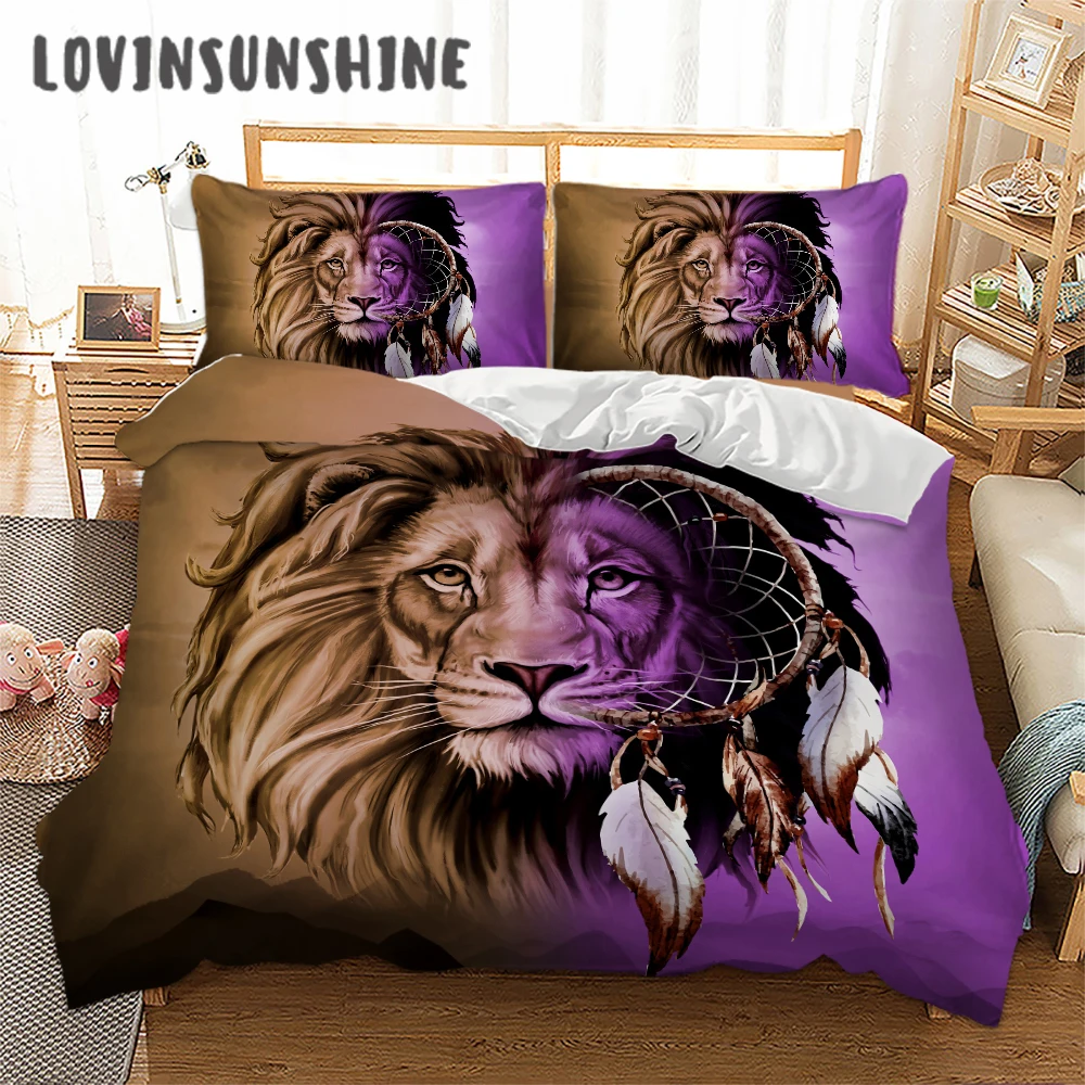 

LOVINSUNSHINE Queen Comforter Bedding Sets Duvet Cover King Size 3d Lion Print For Kids Ropa De Cama AB#67