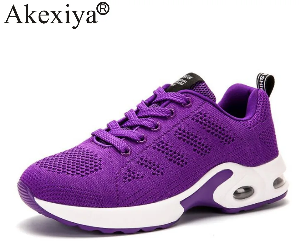 

Akexiya New Brand Running Shoes For Women Breathable Air Mesh Four Season Woman Runner Shoes Lace-up Sneakers Size 35-40