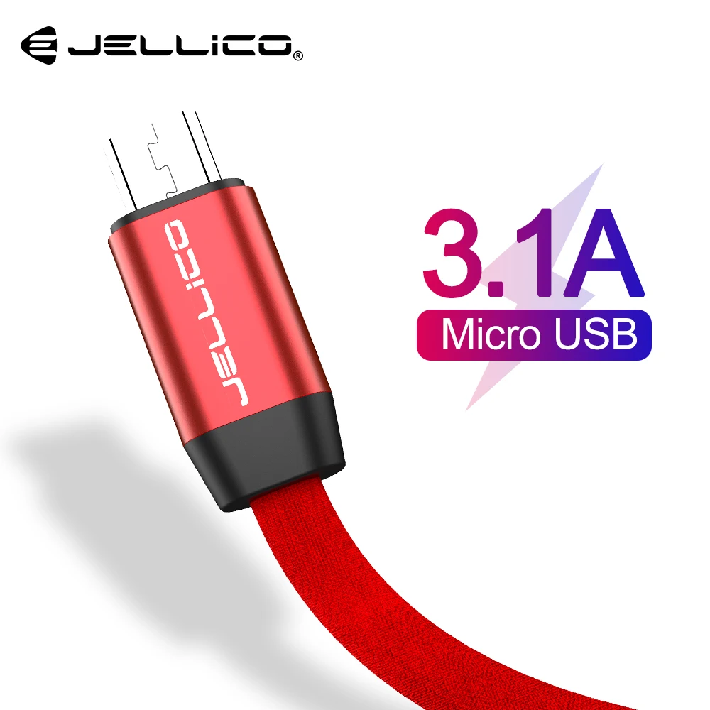 Jellico 3.1A Micro USB кабель Реверсивный для Xiaomi 4 Redmi 4X Быстрая зарядка USB ЗУ для мобильного телефона кабель для передачи данных для samsung S7 8