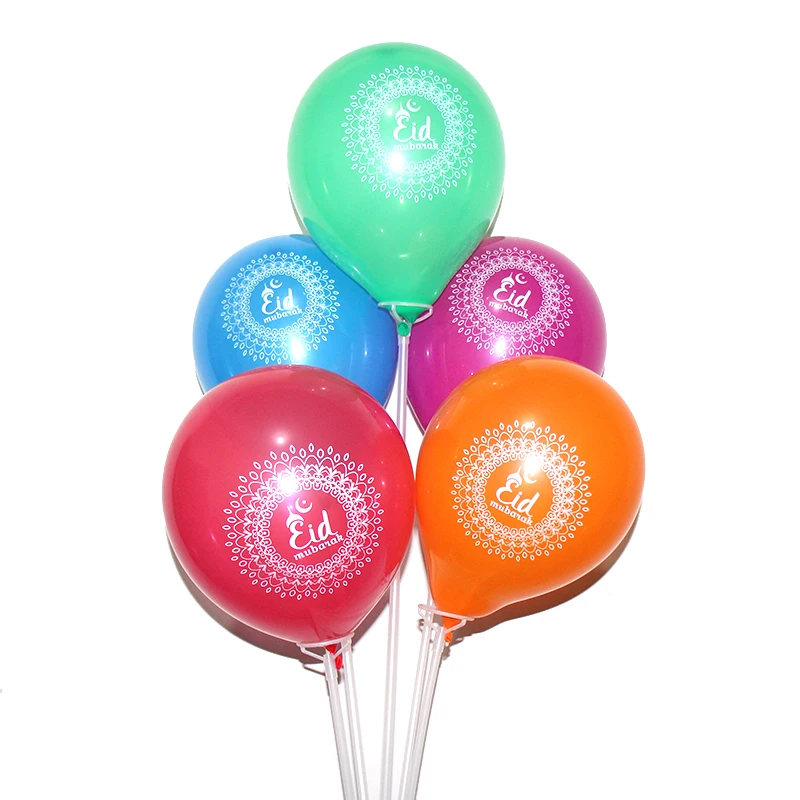 

50pcs 10inch Colorful Eid mubarak Balloons,Happy Eid Muslim Party Decoration,Latex Helium Balloons, Happy Ramadan Festival Decor