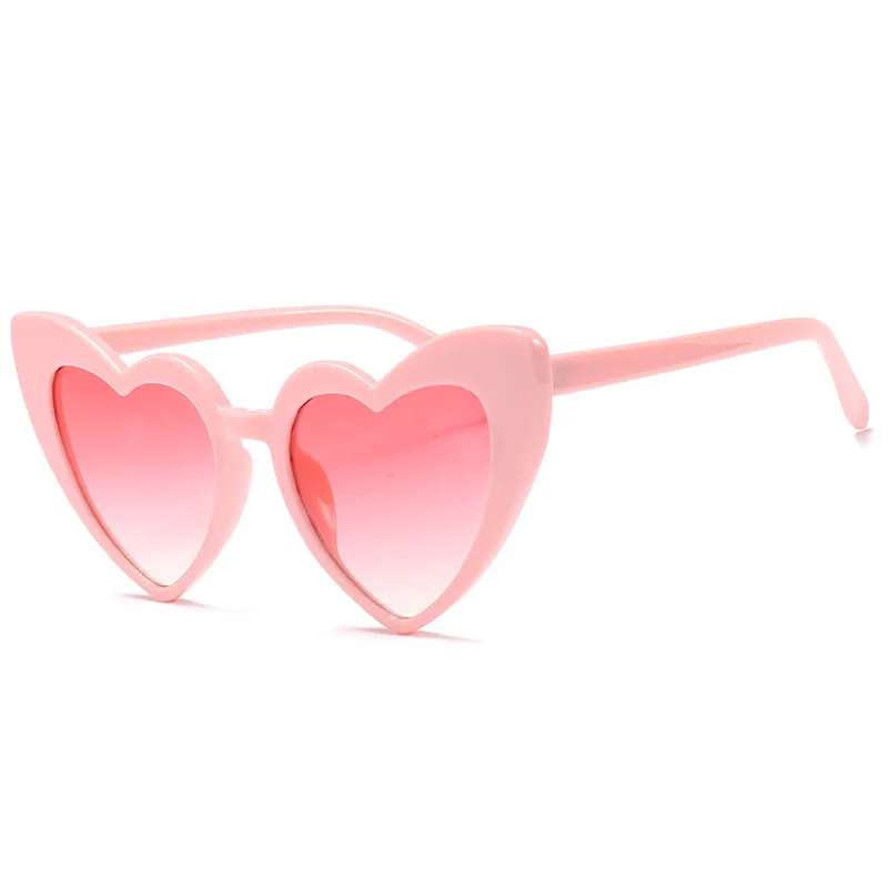 WHO CUTIE, женские солнцезащитные очки в форме сердца, Ретро стиль, блестящие солнцезащитные очки 90 s, женские розовые солнцезащитные очки в оправе, солнцезащитные очки «кошачий глаз», 475 - Цвет линз: C3