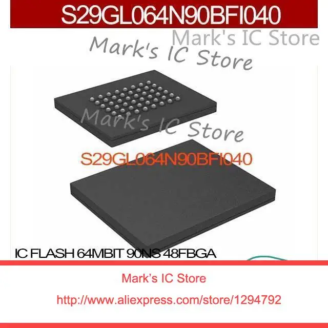 S29GL064N90BFI040 IC FLASH 64 Мбит 90NS 48FBGA 064 S29GL064 064N L064 GL064 | Электронные компоненты и