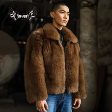 Зимние кожаные куртки мужские из натуральной кожи толстые куртки из лисьего меха мужские кожаные куртки Шуба из натурального Лисьего меха Высококачественная верхняя одежда