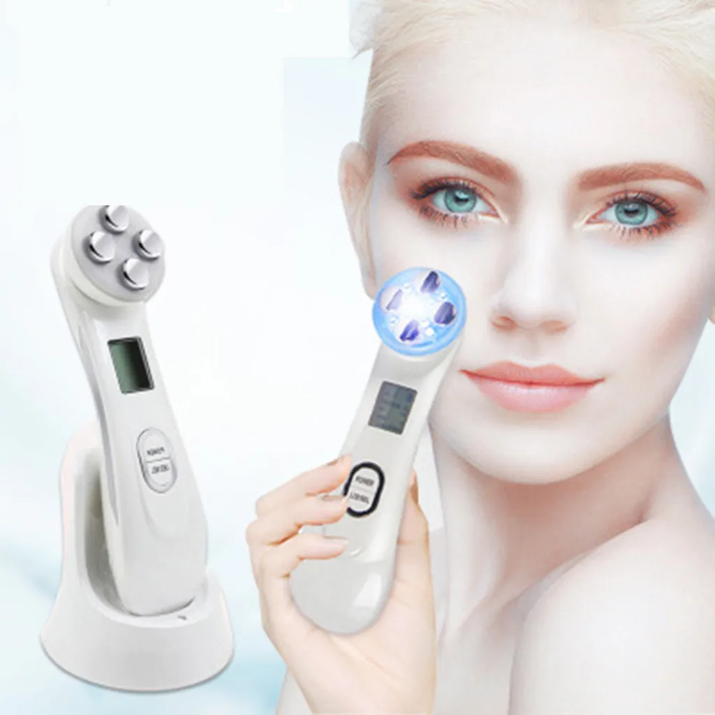 

RF EMS Anti-aging LED Photon Frequency Lifting And Tightening Beauty Care Equipment Facial Skin Scrubber Rechargeable F6.12