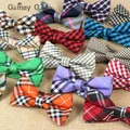 New Men Fashion Classic Plaid Cotton Bowtie Neckwear Adjustable Mens Bow Tie for wedding england style ties