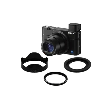 

Filter adapter ring lens cover quick release hood for Sony black card 6 generation RX100M6 camera