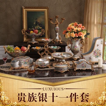 

European high-grade resin fruit vase box decoration decoration luxury suite Home Furnishing ashtray