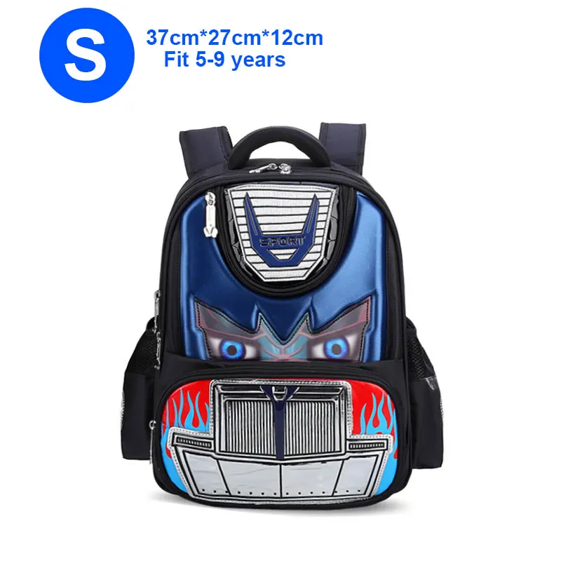 Спортивная пожарная светодиодная машина для девочек, детская школьная сумка для детского сада, школьная сумка, школьные сумки, холщовые детские Студенческие рюкзаки - Цвет: small size 8717 navy