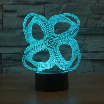 

3D Atmosphere lamp 7 Color Changing Visual illusion LED Decor Lamp Abstraction 8 Home Table Decoration for Child Gift