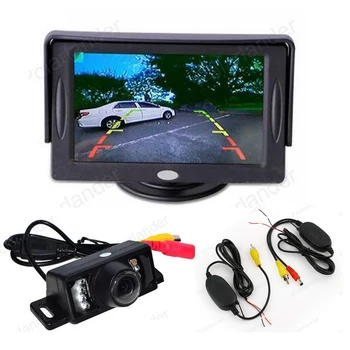 

wireless 4.3 Inch Car Rear View Monitor Supports DVD VCD + 7 LED Rearview Camera+Video Transmitter & Receiver Kit
