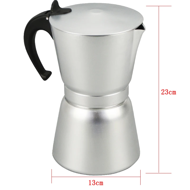 ATWFS High Quality 12 Cups Aluminum Moka Pot Portable Coffee Maker Stove Top Coffee Maker Pot Brewer
