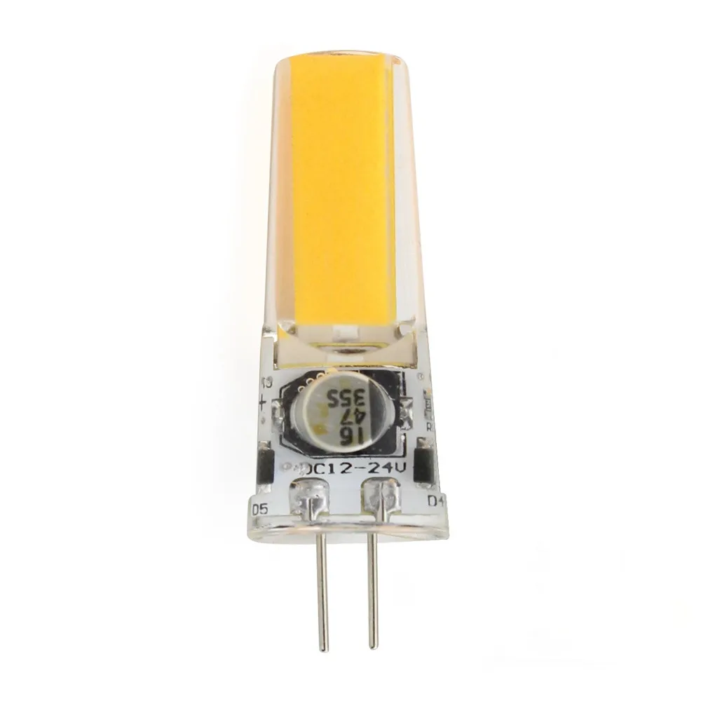 G4 светодиодный 2 Вт COB лампы светодиодный силиконовый Лампа Свет 12 V 24 V AC/DC 360 Угол луча заменить 20 Вт галогенная лампа белое свечение, теплое белое свечение, 1 шт./лот