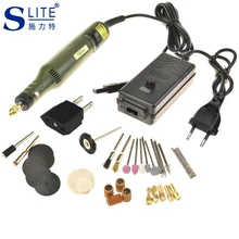 Slite DIY электрическая шлифовальная машина Набор Мини электрическая дрель Dremel вращающийся инструмент ручка шлифовальная машина Dremel аксессуары заточка ножей