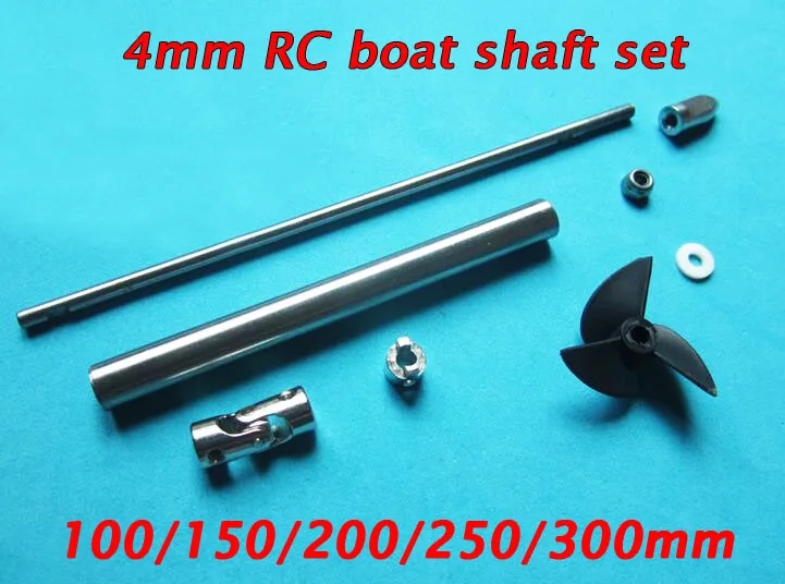 4mm RC Boat Shaft Assembly Set Motor Diver Shaft+3 Blades Propeller